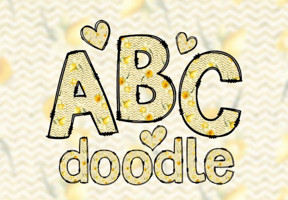 Download Doodle Alphabet Floral Font PNG Letters - Premium Resources