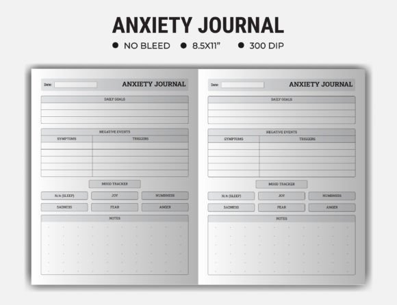 Download Simple Anxiety Journal Self Care Planner - Elf Collection