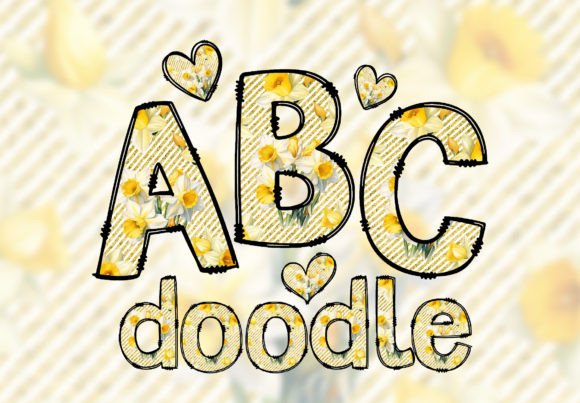 Download Floral Font PNG Letters Doodle Alphabet - Png letters Collection
