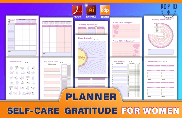 Download Planner Self-Care Gratitude for Women - Elf Collection