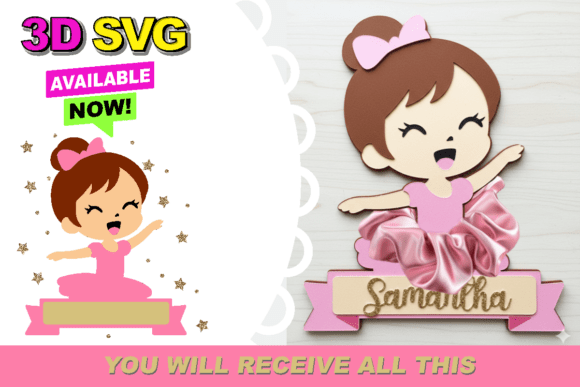 Download Ballerina Scrunchie Template 3D SVG - Scrunchie template Collection