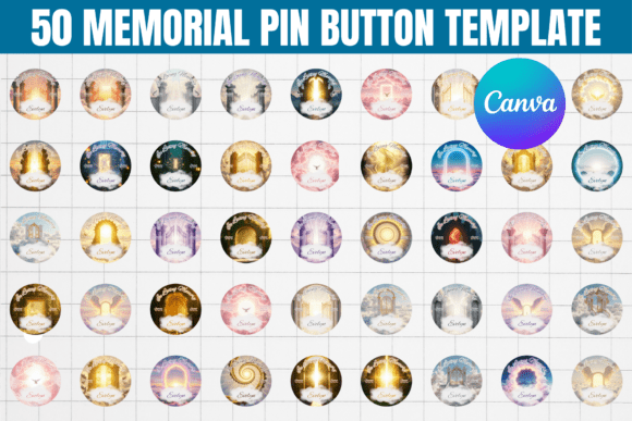Download 50 Memorial Pin Button Template - Memorial pin button Collection