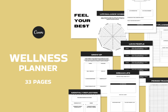Download Editable Wellness Planner | Self Care - Elf Collection