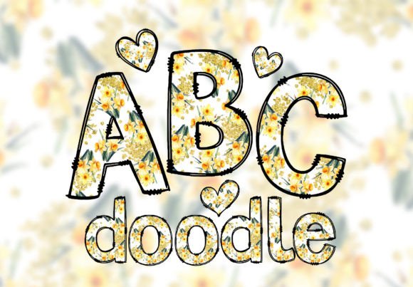 Download Floral PNG Letters Doodle Alphabet Font - Png letters Collection