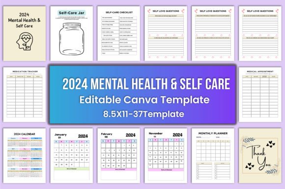 Download 2024 Mental Health &amp; Self Care Planner - Elf Collection