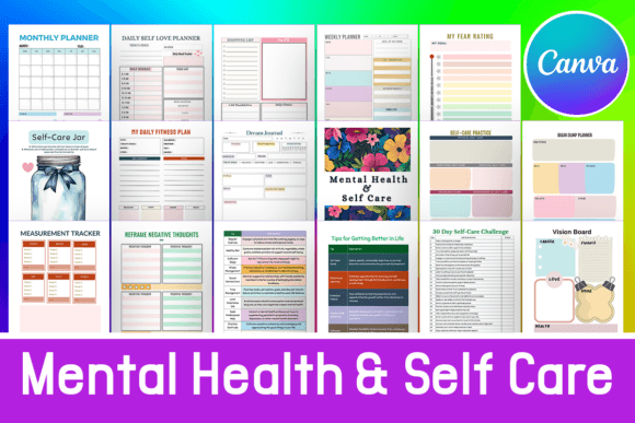 Download Mental Health &amp; Self Care Planner - Elf Collection