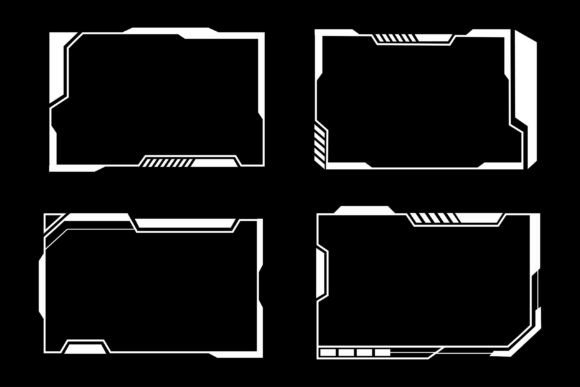 Download Futuristic Abstract Frame Set Cyberpunk - Abstract frame Collection