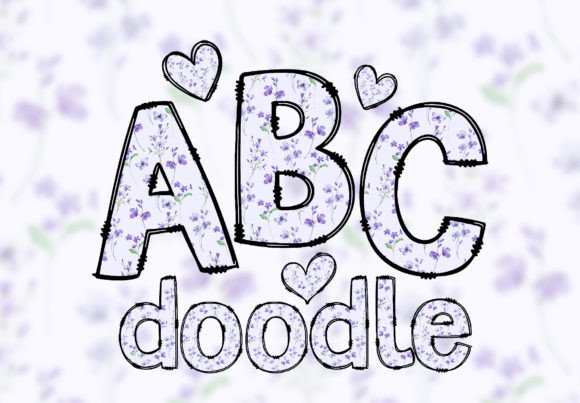 Download Doodle Floral Alphabet PNG Letters Font - Premium Resources