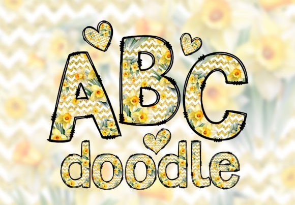 Download Floral Doodle Alphabet Font PNG Letters - Premium Resources