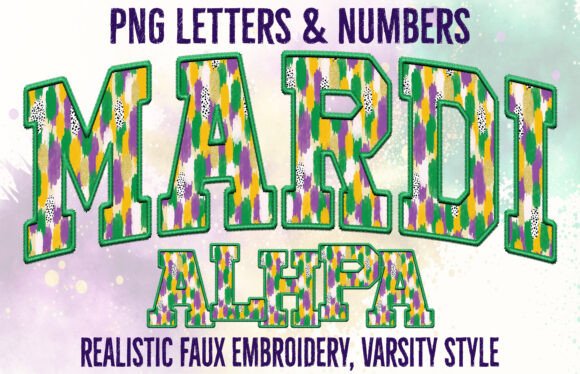 Download Brush Strokes Mardi Gras PNG Letters - Png letters Collection
